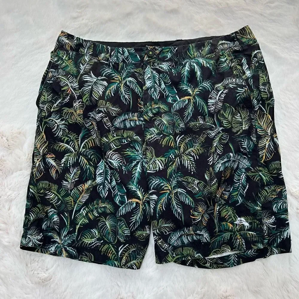 Tommy Bahama Swim Trunks Island Active Palm Tree Tropical Print Men’s size XL